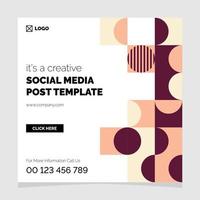 Its a Creative Social Media Post template Geometric Background vector