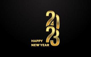 Happy New Year 2023 text design. for Brochure design template. card. banner vector