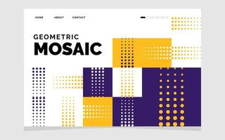 Mosaic Flat Creative background. Vector illustration