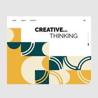 Website Geometric Design for Your Business vector