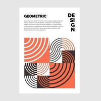 Ilustración de vector de fondo de folleto geométrico colorido
