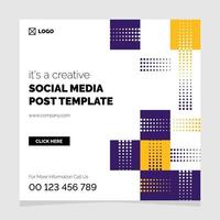 Its a Creative Social Media Post template Geometric Background vector