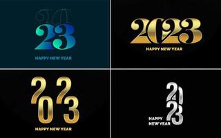 Big Set of 2023 Happy New Year logo text design. 2023 number design template. Collection of 2023 Happy New Year symbols vector