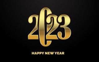 Happy New Year 2023 text design. for Brochure design template. card. banner vector