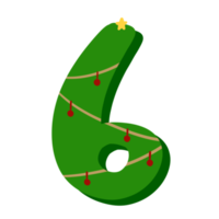 Christmas lettering Number png
