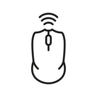 Computer Mouse Line Icon. PC Wireless Tool Linear Pictogram. Cursor Pointer Scroll, Click Outline Symbol. Wireless Technology Computer Equipment. Editable Stroke. Isolated Vector Illustration.