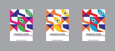 geometric cover design vector