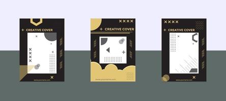 geometric cover design vector