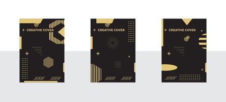 geometric cover design vector