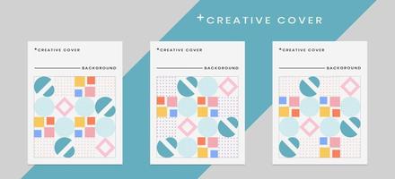 Creative cover design in geometric style. minimal. can be used for backgrounds, layouts, bauhaus art, frames, banners, posters, leaflets, web templates. vector