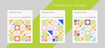 Creative cover design in geometric style. minimal. can be used for backgrounds, layouts, bauhaus art, frames, banners, posters, leaflets, web templates. vector