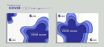 Paper cut style cover design. can be used for brochures, leaflets, magazines, banners, background annual reports. vector