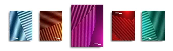 Simple Modern Cover Template Design. Collection of Minimal Geometric patterns for Presentations, Magazines, Flyers, Annual Reports, Posters and Business Cards. vector