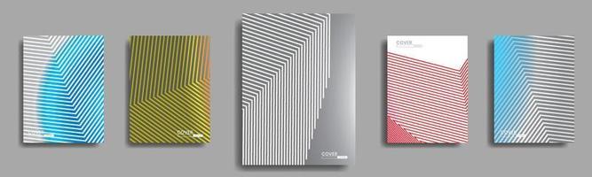 Simple Modern Cover Template Design. Collection of Minimal Geometric patterns for Presentations, Magazines, Flyers, Annual Reports, Posters and Business Cards. vector