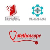 icono o logotipo de atención médica para aplicaciones o sitios web vector