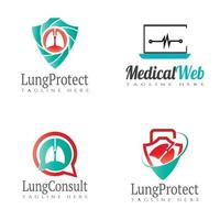 icono o logotipo de atención médica para aplicaciones o sitios web vector