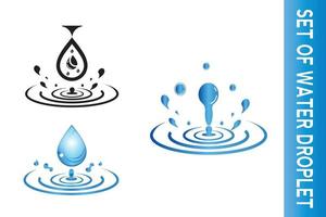 water droplet icon vector