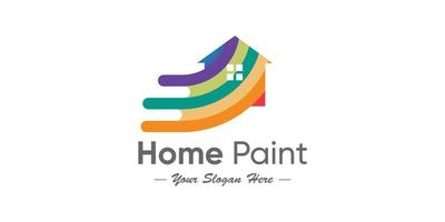 Paint logo design for business and construction Premium Vector