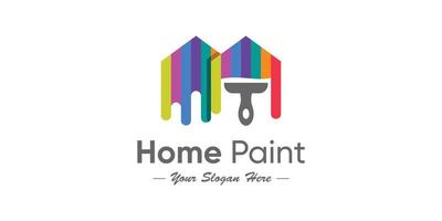 Paint logo design for business and construction Premium Vector