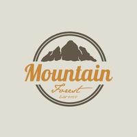 Mountain climbing, nature and forest logo illustration. abundant resources. natural wealth vector