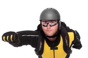 Man with parachute gear photo