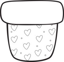cute gift present box outline cartoon doodle hand drawn png