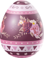 joyeuses pâques coloré oeuf rose isolé png