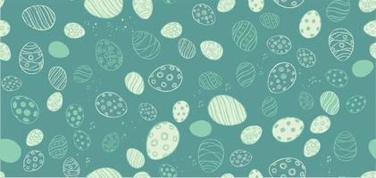 Doodle decorative eggs and elements for Easter. vector