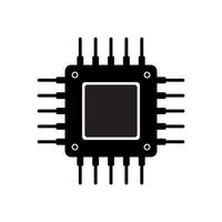 procesador, vector de icono de cpu. símbolo de signo de unidad central de procesamiento