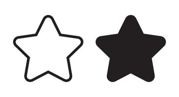 Star icon vector in round shape style