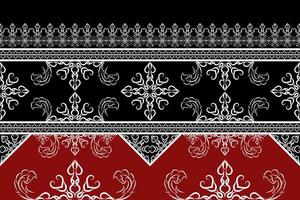 Ethnic fabric pattern Designed from geometric shapes Ethnic Asian style fabric pattern Used for home decoration, carpet work, indoor and outdoor use. vector