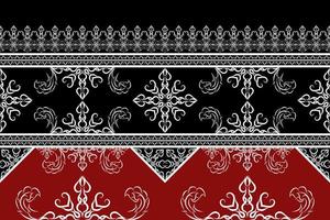 Ethnic fabric pattern Designed from geometric shapes Ethnic Asian style fabric pattern Used for home decoration, carpet work, indoor and outdoor use. vector