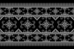 Ethnic fabric pattern Designed from geometric shapes Ethnic Asian style fabric pattern Used for home decoration, carpet work, indoor and outdoor use. vector