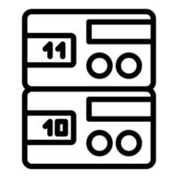 Server memory icon outline vector. Mobile data vector