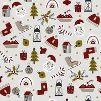 Seamless pattern with christmas element. Vector