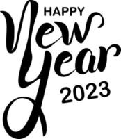 2023 Happy New Year text logo design. Number 2023 design template. 2023 collection vector