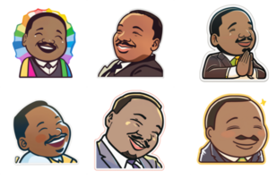 mlk tecknad serie illustration png