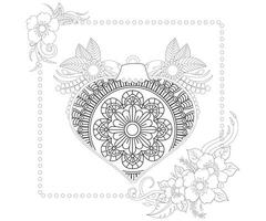 Christmas Balls Coloring Page For Doodle Style With Mehendi Flower. vector