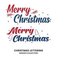 Christmas lettering badge on white background design template vector