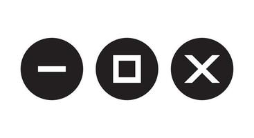 Minimize, maximize, and close button icon vector. Elements of web or mobile app vector