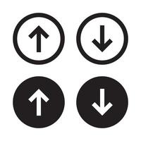 Up and down arrow icon vector. Upload and download button vector