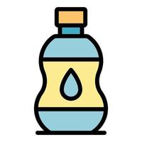 Softener plastic bottle icon color outline vector