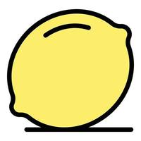 Lemon essential oil icon color outline vector