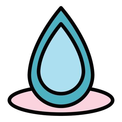 Clean essential oil drop icon color outline vector