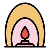 Candle diffuser icon color outline vector