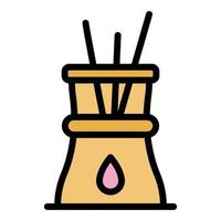 Flower diffuser icon color outline vector