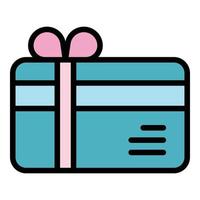 Bonus card icon color outline vector