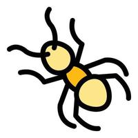 Garden ant icon color outline vector