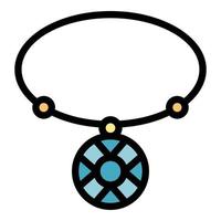 Esoteric amulet icon color outline vector