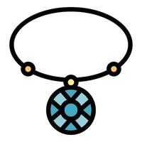 Esoteric amulet icon color outline vector